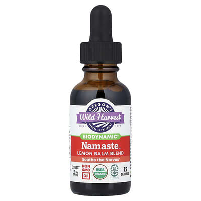 Oregon's Wild Harvest, Biodynamic®, Namaste™, Lemon Balm Blend, 1 fl oz (30 ml)