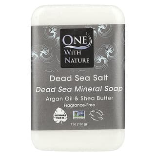 One with Nature, Dead Sea Mineral Bar Soap, Fragrance Free, 7 oz (198 g)