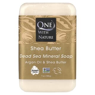 One with Nature, Dead Sea Mineral Bar Soap, Shea Butter, 7 oz (198 g)