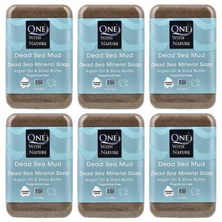 One with Nature, Sabun Batangan Mineral Lumpur Laut Mati, Bebas Pewangi, 198 g (7 ons)