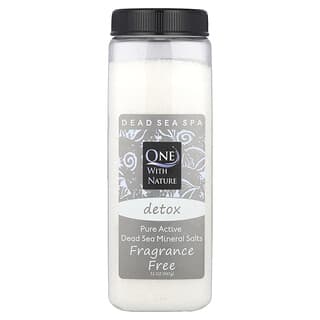 One with Nature, Dead Sea Spa, Mineral Salts, Detox, Fragrance Free, 32 oz (907 g)