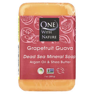 One with Nature‏, Triple Milled Soap Bar, Grapefruit Guava, 7 oz (200 g)