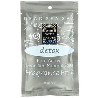 One with Nature, Dead Sea Spa, Mineral Salts, Detox, Fragrance Free, 2.5 oz (70 g)