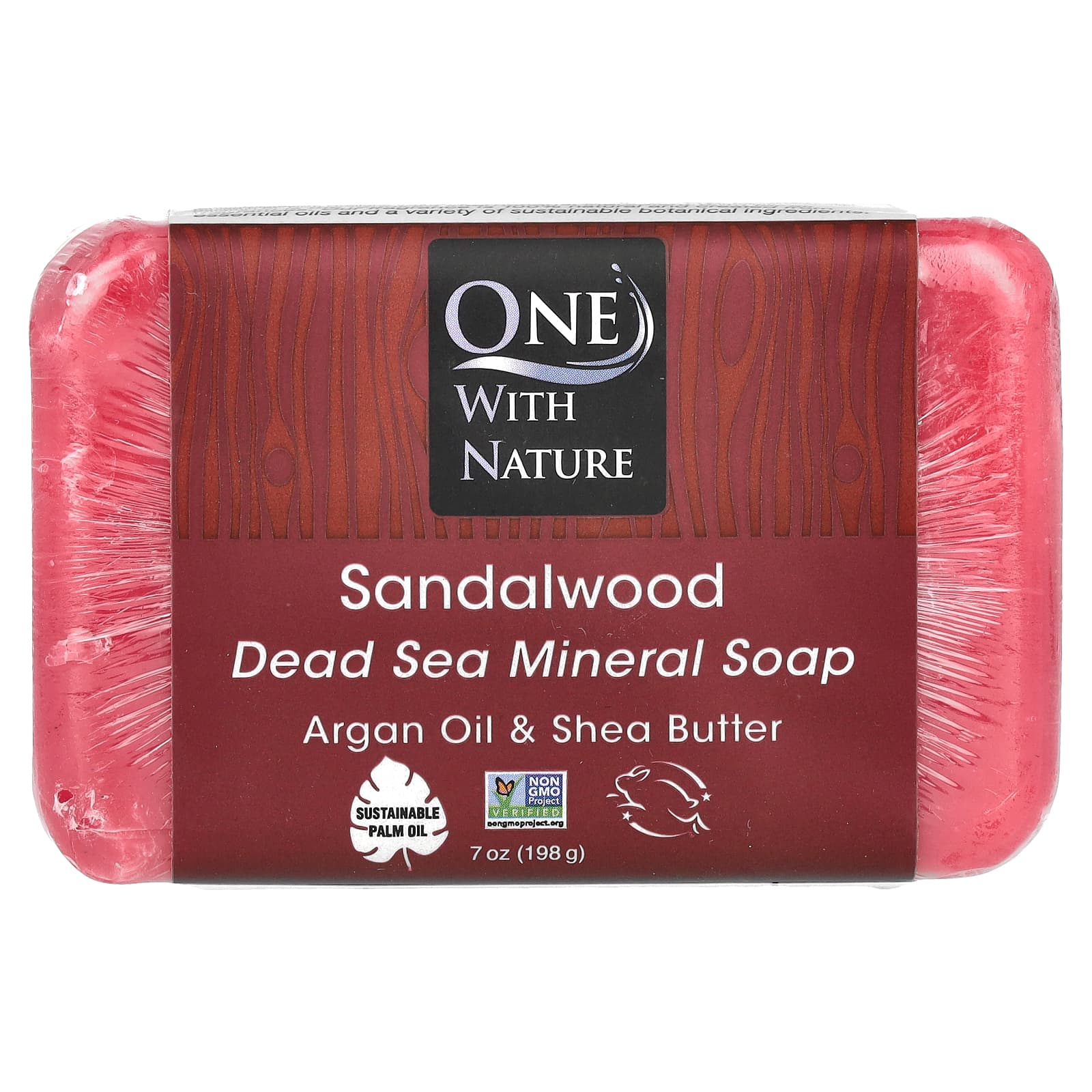 One with Nature, Dead Sea Mineral Bar Soap, Sandalwood, 7 oz (198 g)