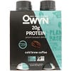 Protein Plant-Based Shake, Cold Brew Coffee, 4 Shakes, 12 fl oz (355 ml) Each