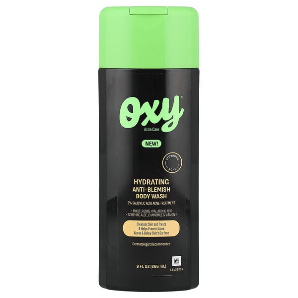 Oxy Skin Care, 수분 공급 안티 블레미시 바디 워시, 266ml(9fl oz)