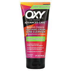 Oxy Skin Care, Soothing Cream Acne Cleanser with Prebiotics, Maximum 