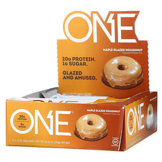 One Brands, UNE barre, Donut glacé à l'érable, 12 barres, 60 g chacune