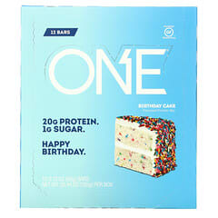 One Brands, ONE, протеиновые батончики, вкус «Именинный пирог», 12 шт. по 60 г (2,12 унции)