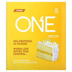 One Brands, Батончик ONE, лимоный торт, 12 шт., 60 г (2,12 унции) каждый