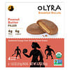 Olyra, Biscoitos Orgânicos para o Café da Manhã, Recheados com Manteiga de Amendoim, 4 Pacotes, 37,5 g (1,32 oz) Cada