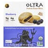 Olyra, Bocaditos de frutas y cereales, Arándano azul, 4 paquetes, 37,5 g (1,32 oz) cada uno