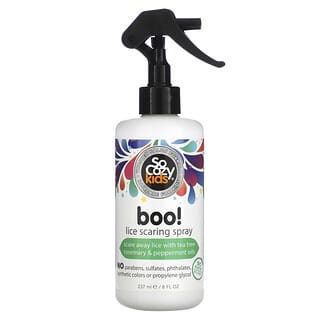 SoCozy, Kids, Boo!, Spray repelente de piojos para niños, 237 ml (8 oz. líq.)