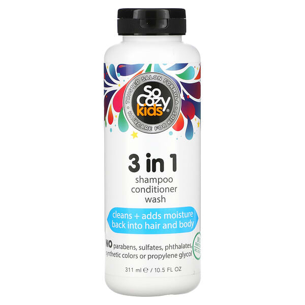 SoCozy, Kids, 3 in 1 Shampoo Conditioner Wash, 10.5 fl oz (311 ml)