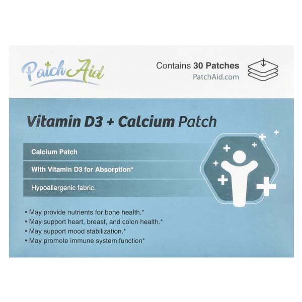 Vitamin D3 + Calcium Patch, 30 Patches