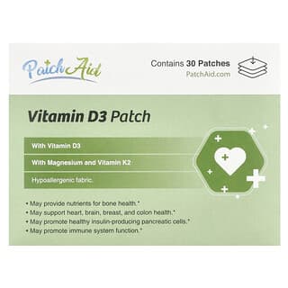 PatchAid, Adesivo de Vitamina D3, 30 Adesivos