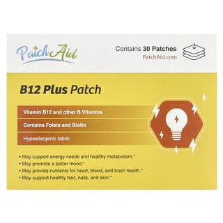 PatchAid, Parche de vitamina B12 plus, 30 parches