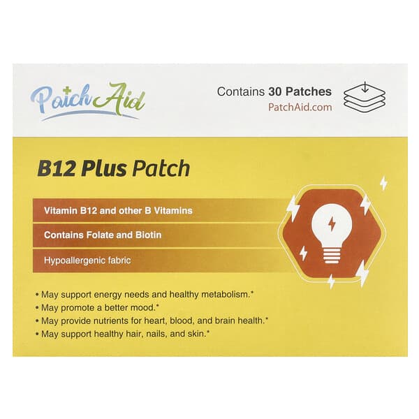 PatchAid, B12 Plus pleister, 30 pleisters