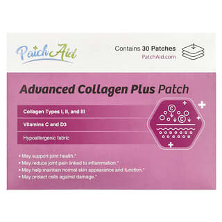 PatchAid, Advanced Collagen Plus Patch, verbessertes Kollagen Plus Pflaster, 30 Pflaster