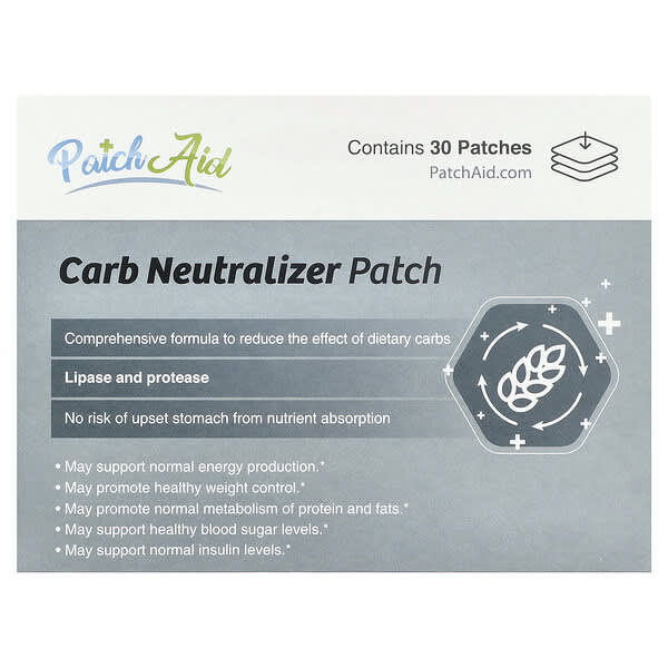 Carb Neutralizer Patch, 30 Patches