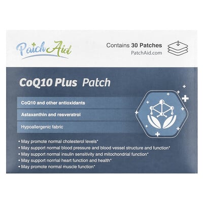 PatchAid, CoQ10 Plus Patches, 30 Tablets