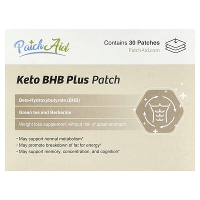 PatchAid, Ketogenic BHB Plus Patch, 30 Tablets