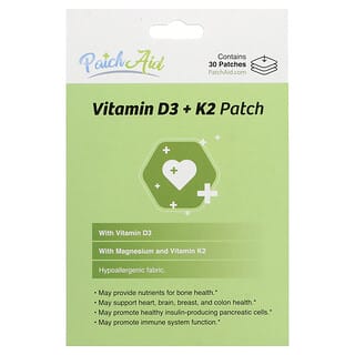 PatchAid, Patch à la vitamine D3 + K2, 30 patchs