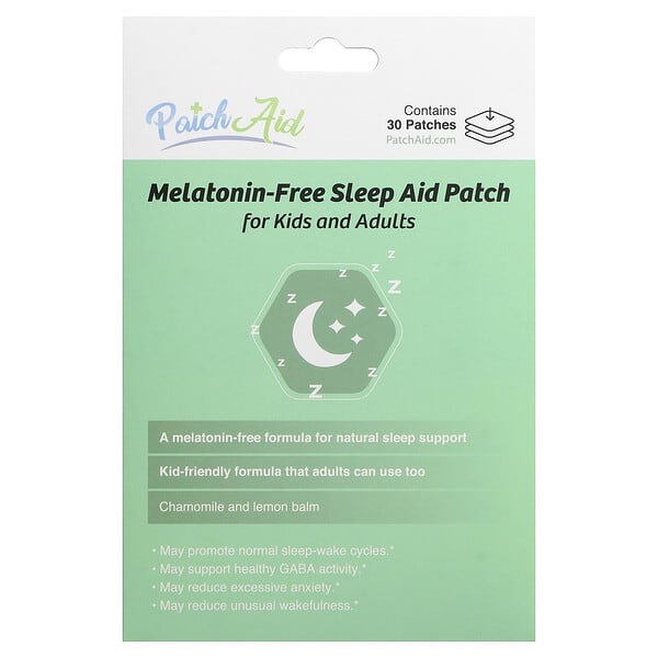 PatchAid, Melatoninfri søvnplaster, for barn og voksne, 30 plaster