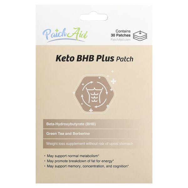 PatchAid, Parche Keto BHB Plus, 30 parches
