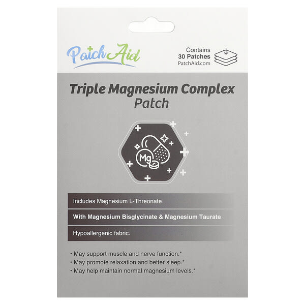PatchAid, Parches con complejo de triple magnesio, 30 parches