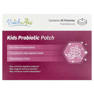 PatchAid, Kids Probiotic Patch, Probiotika-Pflaster für Kinder, 30 Pflaster