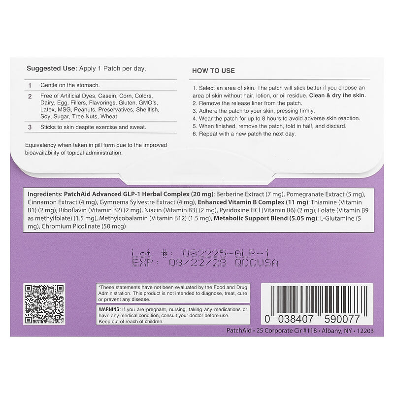 gentle patches glp 1 GLP-1 Patch, 30 Patches
