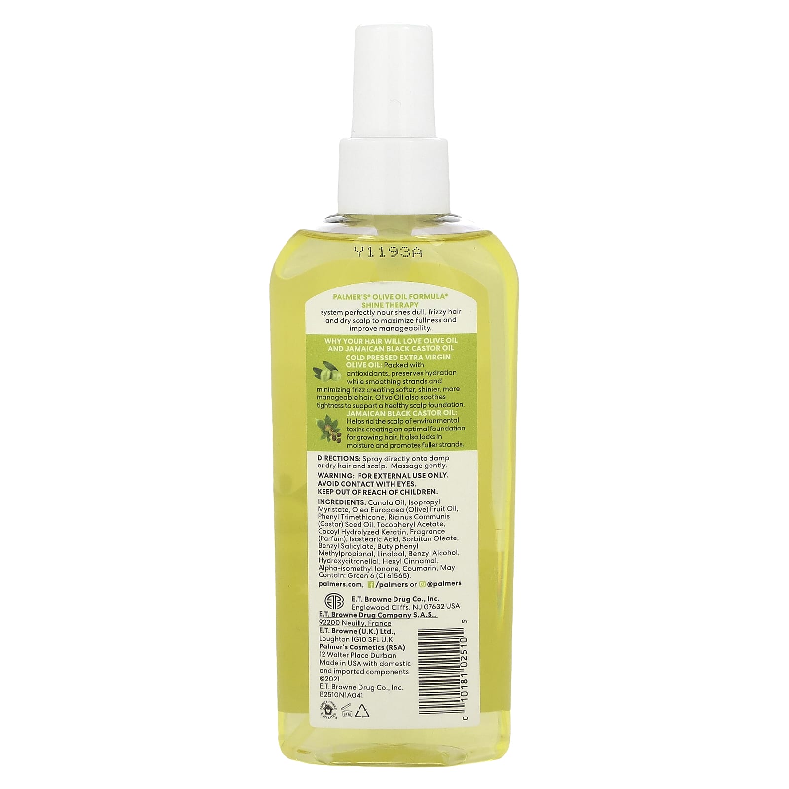 Palmers Olive Oil Formula With Vitamin E Shine Therapy Conditioning Spray Oil 51 Fl Oz 150 Ml 2524