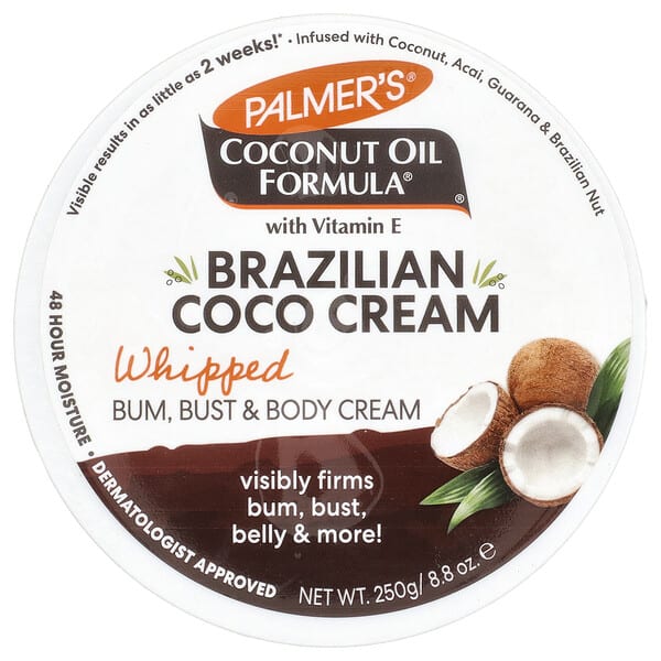 Palmer's, Coconut Oil Formula® with Vitamin E, Brazilian Coco Cream, Whipped, 8.8 oz (250 g)