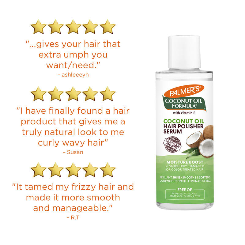 Coconut Oil Formula, Moisture Boost, Hair Polisher Serum, 6 fl oz (178 ml)