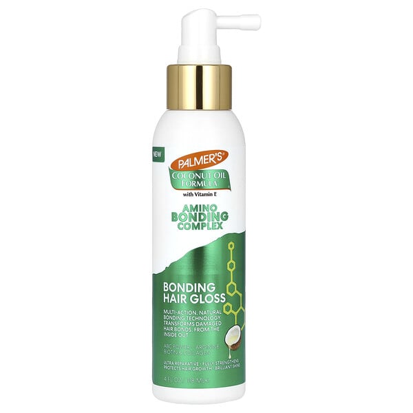 Palmer's, 비타민E 함유 코코넛오일 포뮬라, 아미노 본딩 복합체, 본딩 헤어 글로스, 118ml(4fl oz)