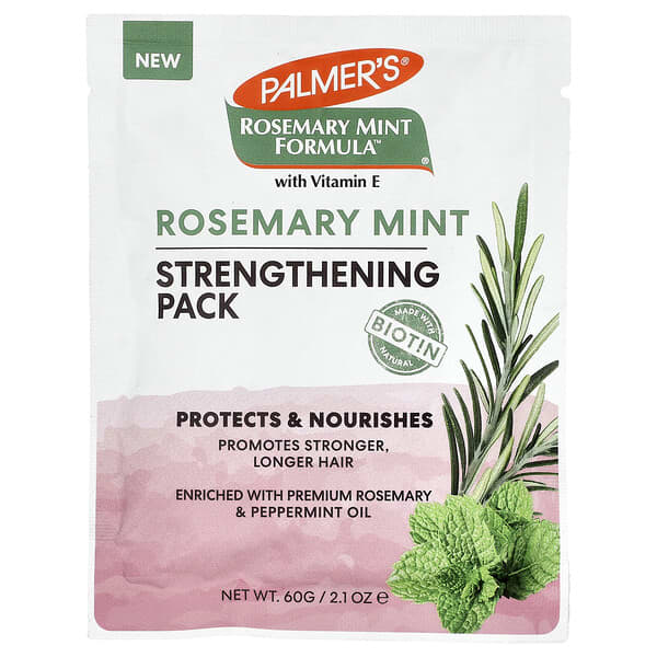 Palmer's, 로즈메리 민트 포뮬라™ 비타민E 함유, 강화 팩, 60g(2.1oz)