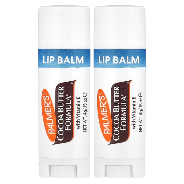 Palmer's, 비타민E가 함유된 코코아버터 포뮬라, 부드러운 피부를 위한 립밤, 2팩, 개당 4g(0.15oz)