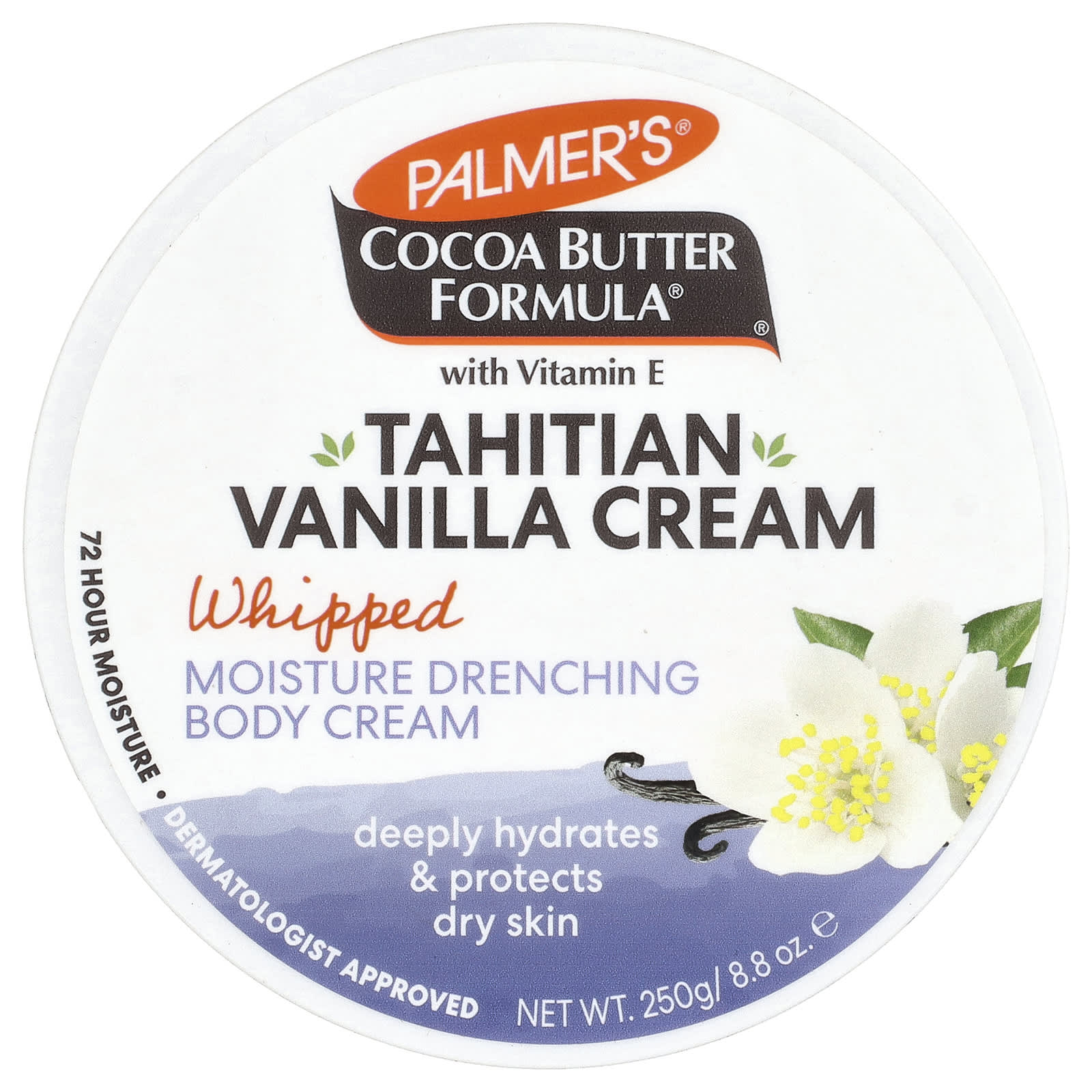 Palmer's, Cocoa Butter Formula® с витамином E, взбитый увлажняющий крем для тела, таитянская ваниль, 250 г (8,8 унции)