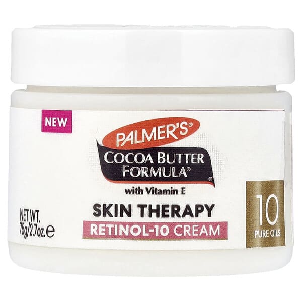 Palmer's, Cocoa 버터 포뮬라® 비타민E 함유, 스킨 테라피, 레티놀-10 크림, 75g(2.7oz)