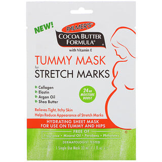 Palmer's, Cocoa Butter Formula，Tummy Mask for Stretch Marks，一次性面膜，1.1 盎司（33 毫升）