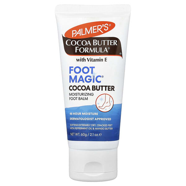 Palmer's, Cocoa Butter Formula®, 비타민E 함유, Foot Magic®, 모이스처라이징 풋 밤, 60g(2.1oz)