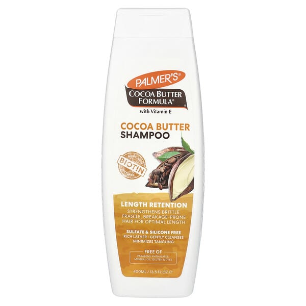 Palmer's, Cocoa Butter Formula® s vitamínom E, šampón na zachovanie dĺžky vlasov, 400 ml