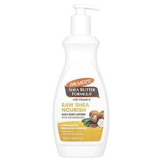 Palmer's, Shea Butter Formula with Vitamin E, Raw Shea Nourish Daily Body Lotion, Sheabutter-Formel mit Vitamin E, pflegende, rohe Shea-Körperlotion für den täglichen Gebrauch, 400 ml (13,5 fl. oz.)