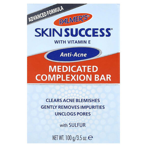 Palmer's, Skin Success® พร้อมวิตามิน E สบู่ก้อนผิวพรรณลดสิว ขนาด 3.5 ออนซ์ (100 ก.)