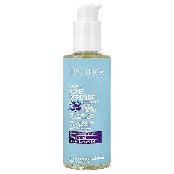 Pacifica, Acne Defense, глубокое очищающее средство для лица от акне, 172 мл (5,8 жидк. унции)