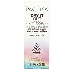 Pacifica, Dry It Out, Tratamiento localizado en gel para el acné, Concentración máxima, 29 ml (1 oz. Líq.)