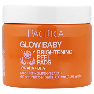 Pacifica, Glow Baby, Ljusgörande Peel-pads, 60 pads