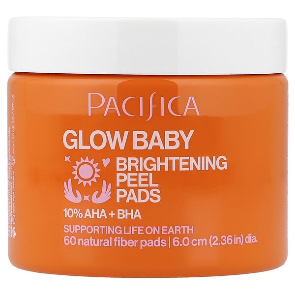 Pacifica, Glow Baby, 브라이트닝 필 패드, 60매