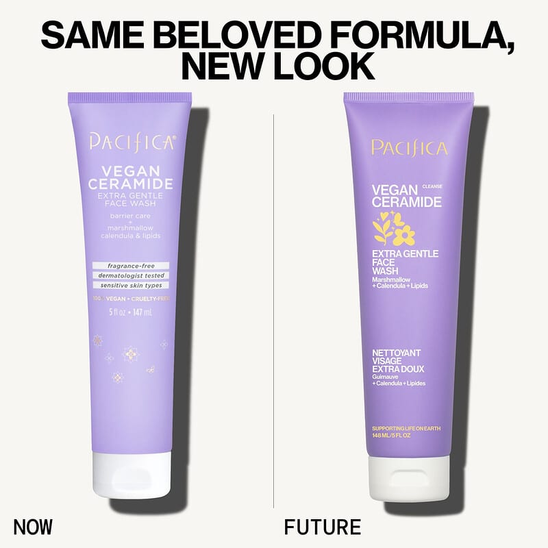 Vegan Ceramide, Extra Gentle Face Wash, Fragrance Free, 5 fl oz